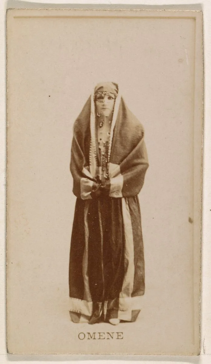 Omene, from the Actresses series (N245) issued by Kinney Brothers to promote Sweet Caporal Cigarettes — Kinney Brothers Tobacco Company