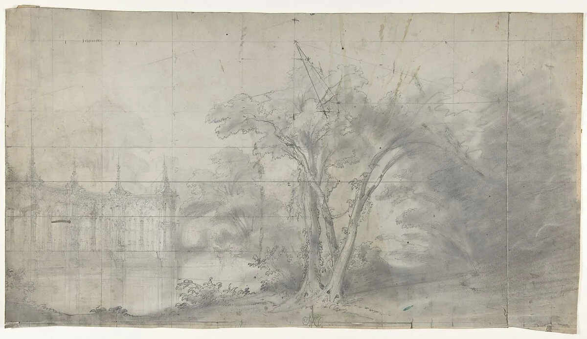 Design for a Stage Set at the Opéra, Paris — Eugène Cicéri