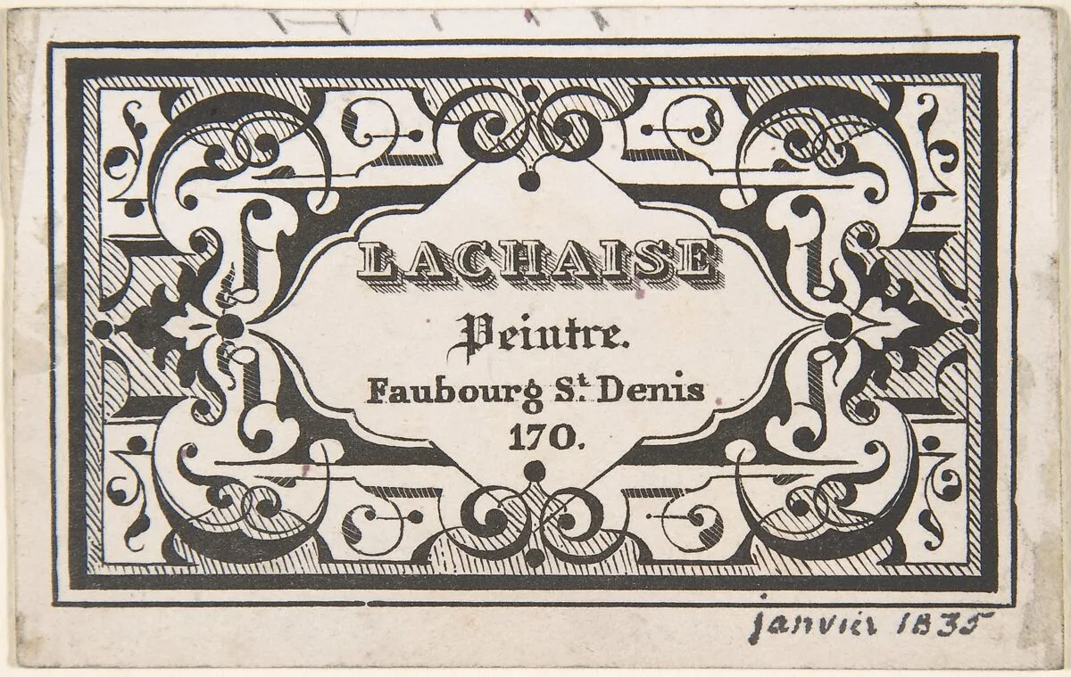 Trade Card — Jules-Edmond-Charles Lachaise