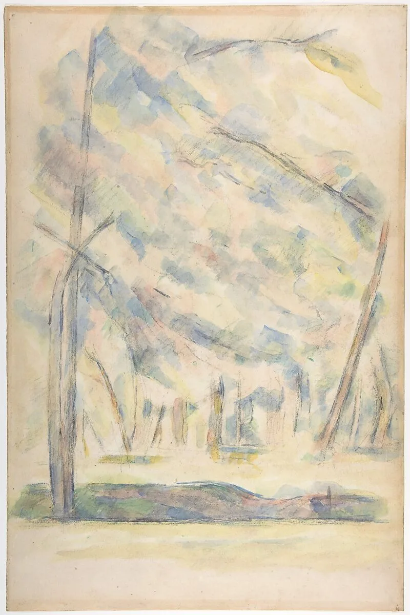 Landscape (recto); Sketch of rocks(?) (verso) — Paul Cézanne