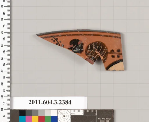 Terracotta rim fragment of a kylix: eye-cup (drinking cup)