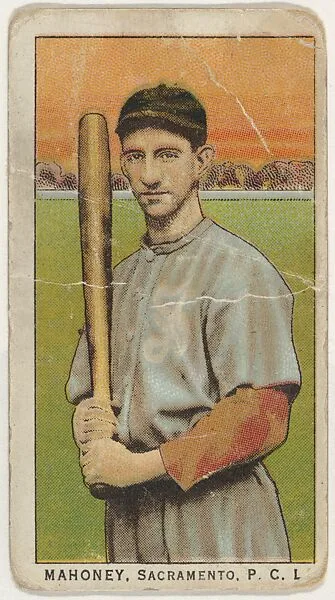 Mahoney, Sacramento, Pacific Coast League, from the "Obak Baseball Players" set (T212), issued by the American Tobacco Company to promote Obak Mouthpiece Cigarettes — American Tobacco Company