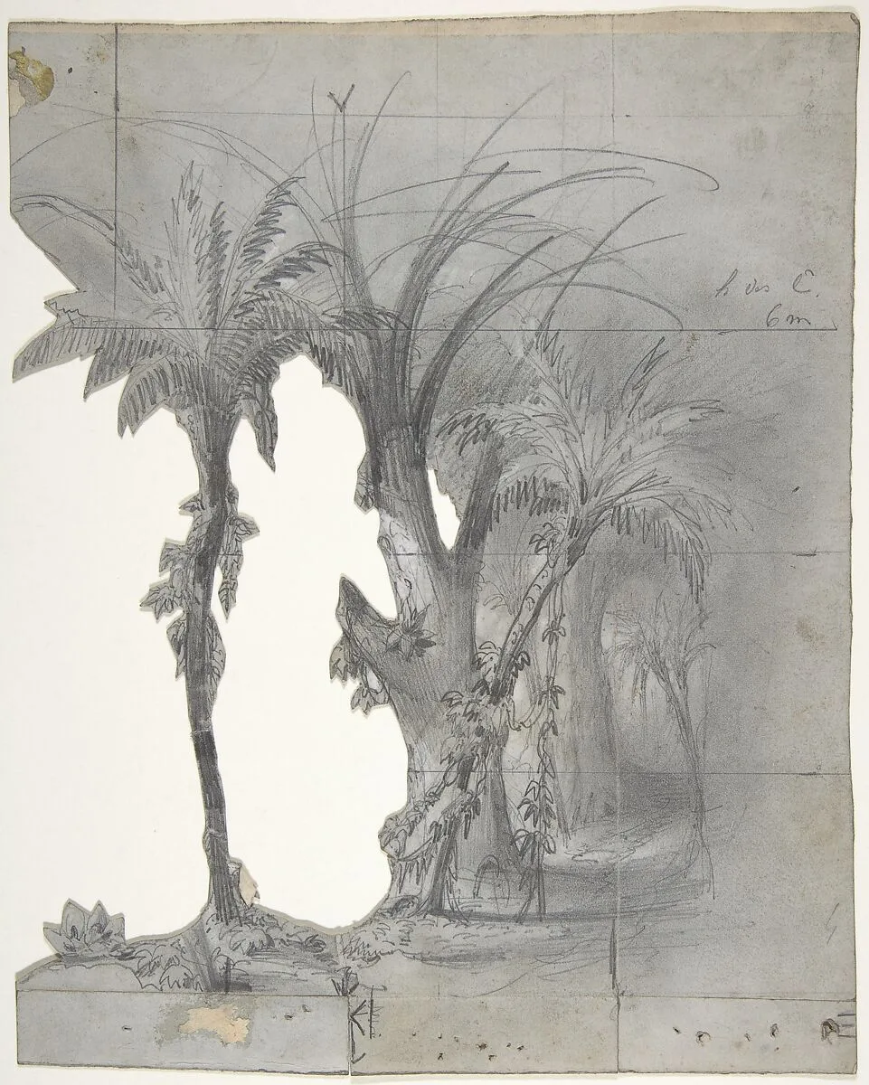 Design for a Stage Set at the Opéra, Paris — Eugène Cicéri