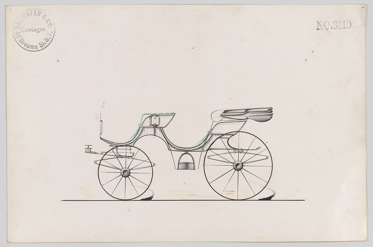 Design for Cabriolet Phaeton, no. 3119a — Brewster & Co.