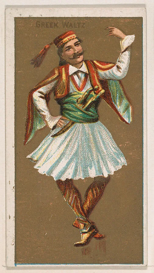 Greek Waltz, from National Dances (N225, Type 1) issued by Kinney Bros. — Kinney Brothers Tobacco Company