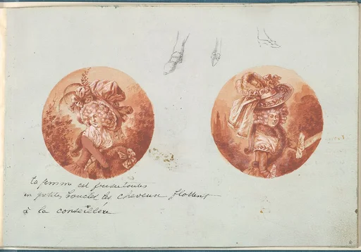 Two Costume Designs or Portrait Types