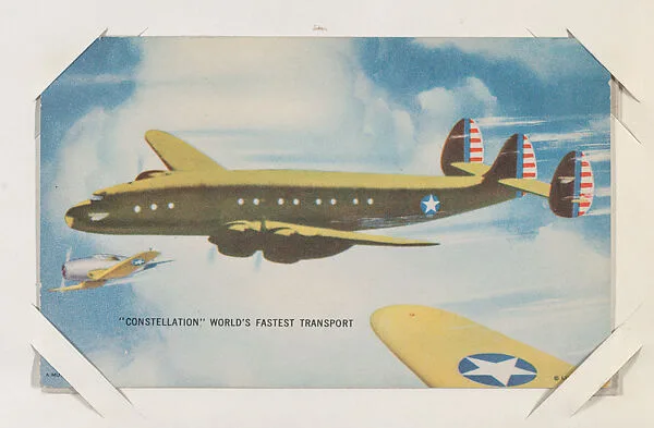 "Constellation" World's Fastest Transport from Military cards series (W615) — International Mutoscope Reel Company