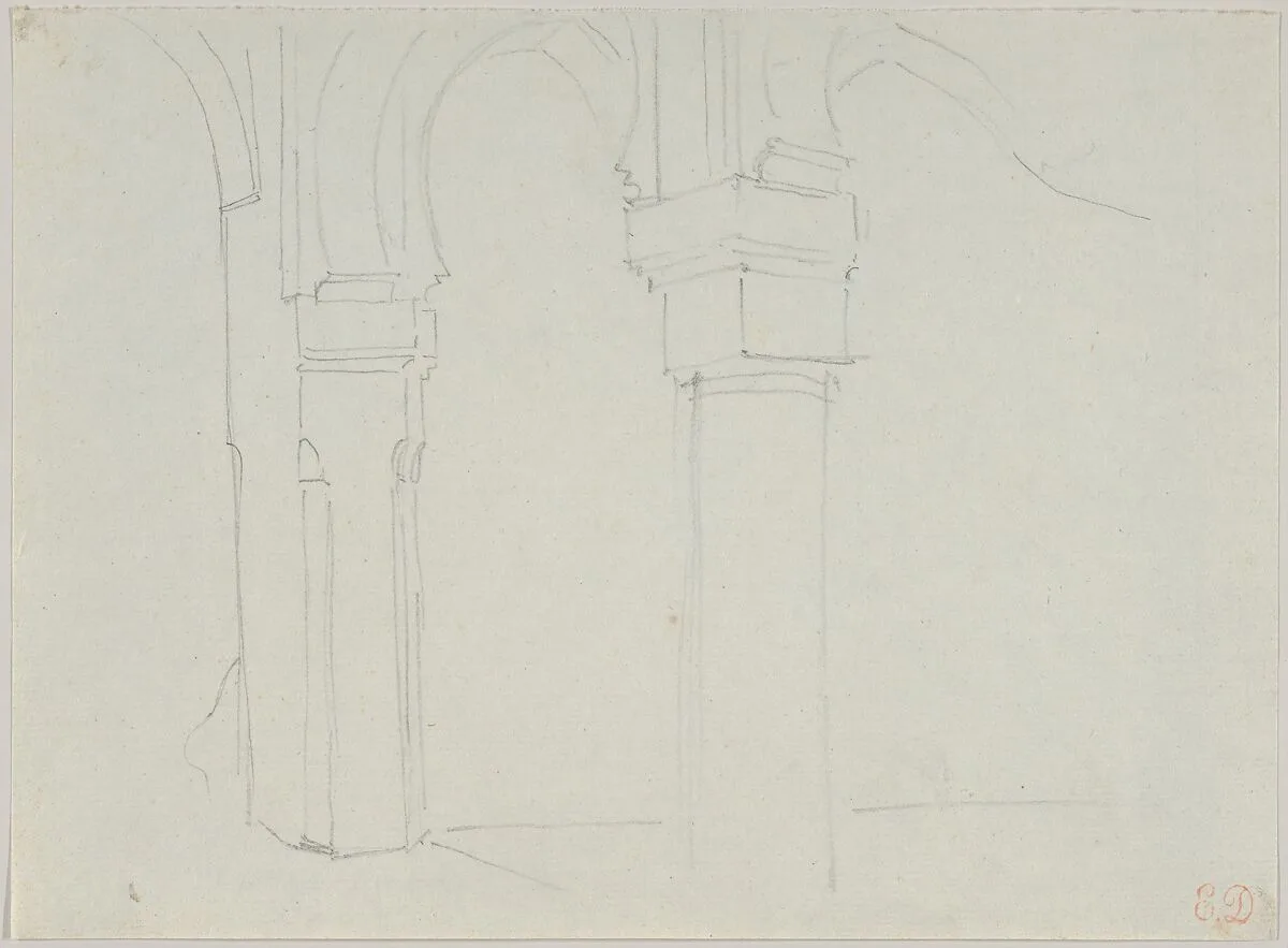 Study of a Moorish Arcade, Spain — Eugène Delacroix