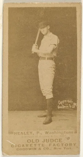 John J. "Egyptian" Healy, Pitcher, Washington Nationals, from the Old Judge series (N172) for Old Judge Cigarettes