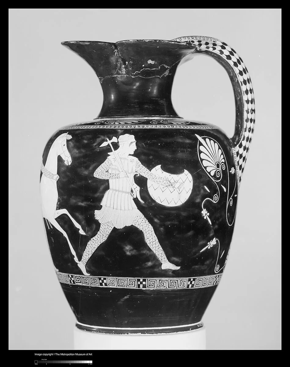 Terracotta oinochoe (jug) — Mannheim Painter