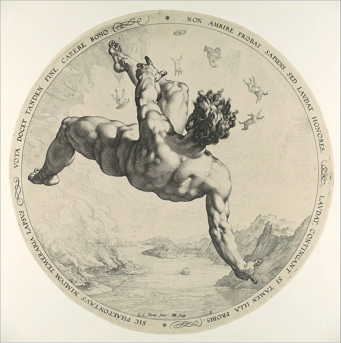 Phaeton, from The Four Disgracers — Hendrick Goltzius|Cornelis Cornelisz van Haarlem