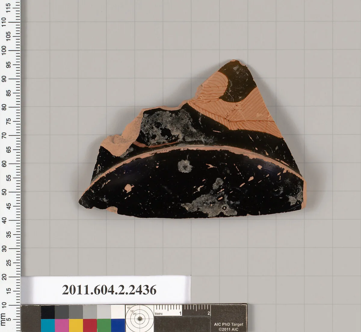 Terracotta fragment of a kantharos (drinking cup with high handles) — Unknown