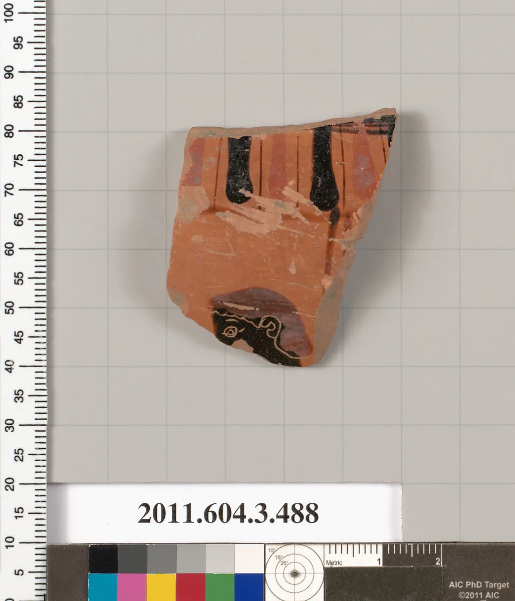Terracotta fragment of a column-krater (bowl for mixing wine and water) — Unknown
