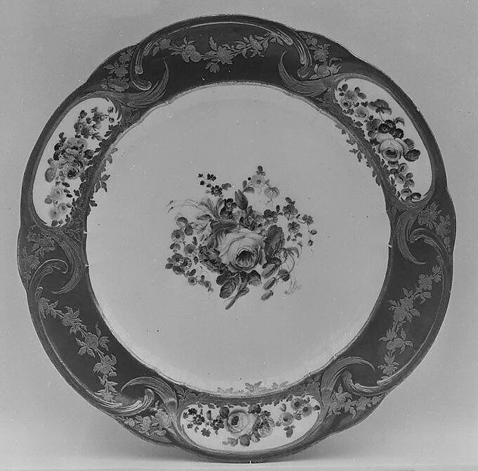 Plate (Assiette à palmes) (1 of 102) (part of a service) — Sèvres Manufactory|Jean-Jacques Pierre the Younger