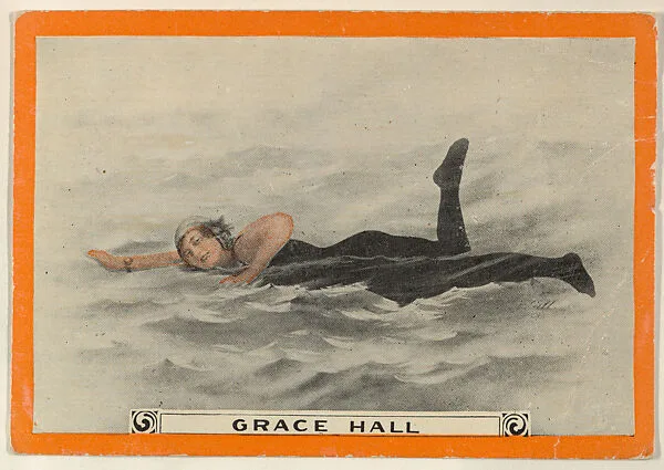 Grace Hall, No. 75, The Scissors Kick, from the Champion Women Swimmers series (T221), issued by Pan Handle Scrap — Pan Handle Scrap Company
