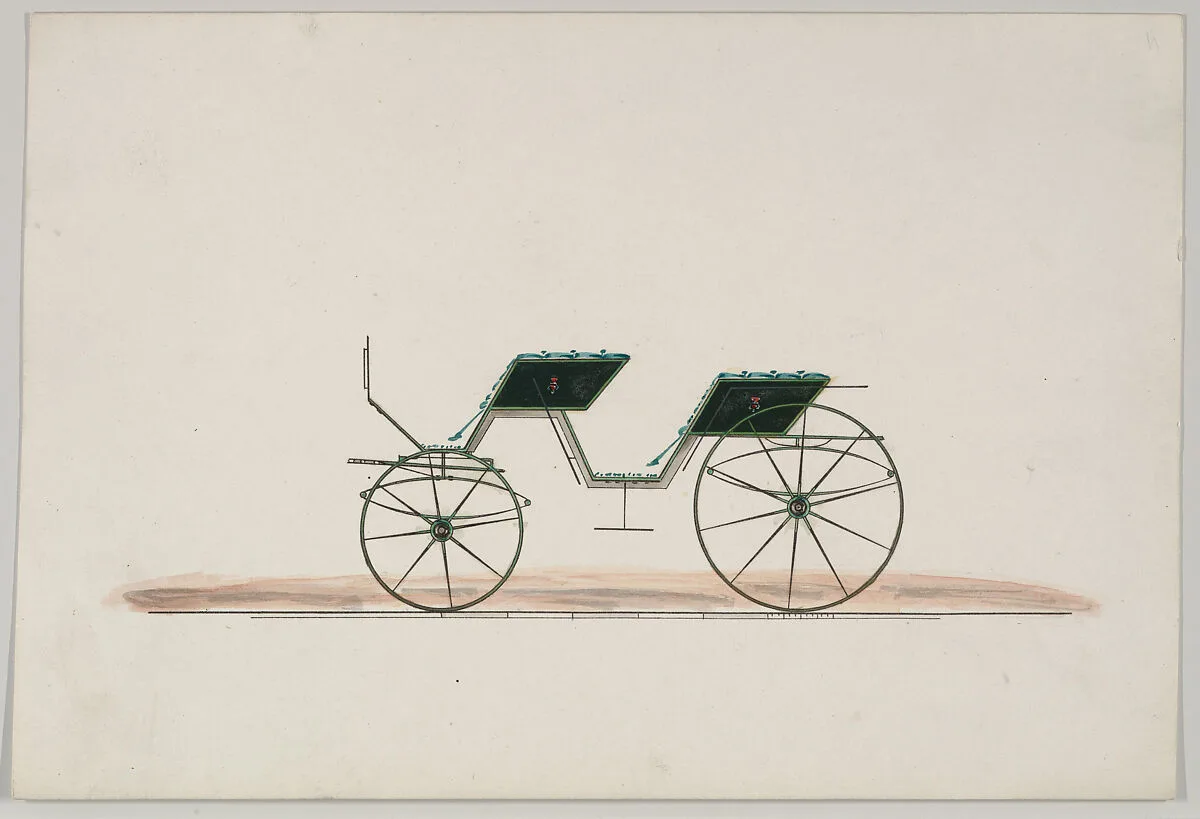 Design for 4 seat Phaeton, no top (unnumbered) — Brewster & Co.