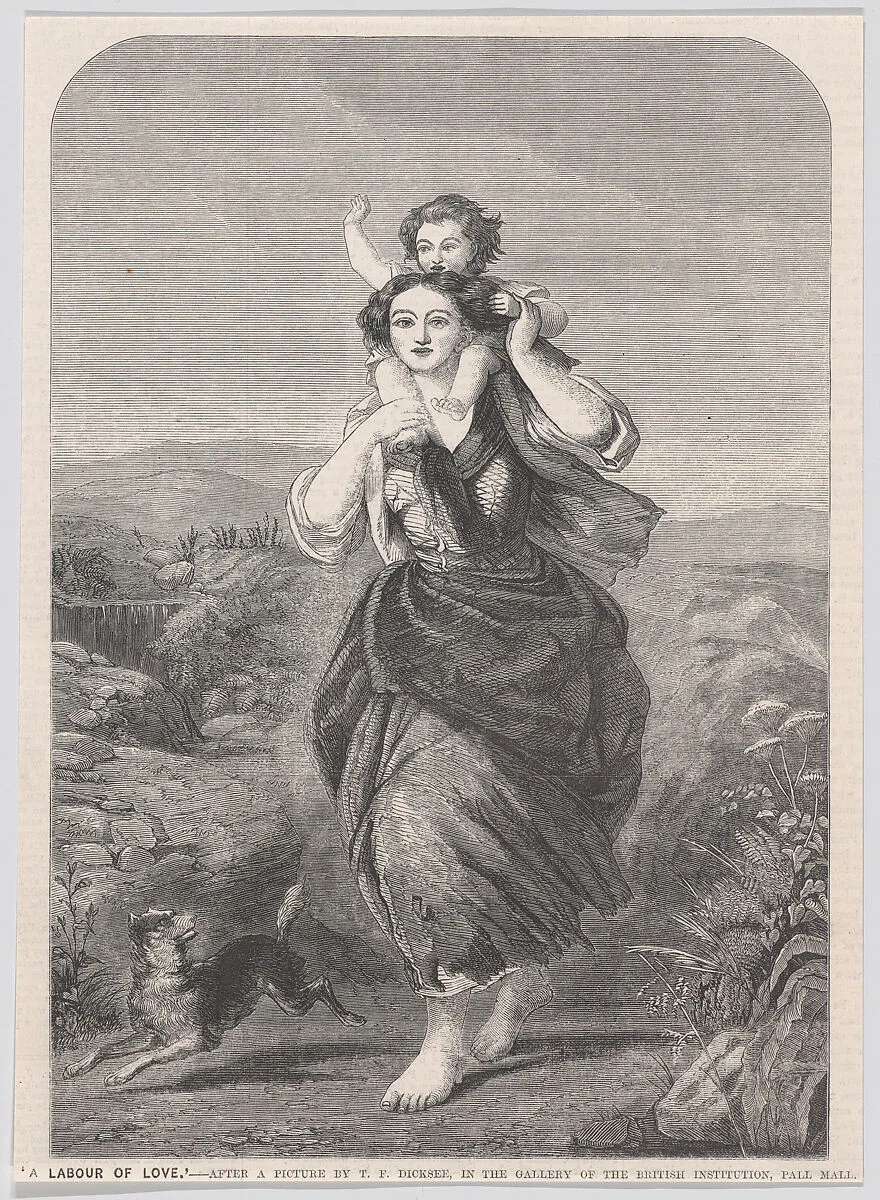 A Labour of Love, from "Illustrated News of the World" — Thomas Francis Dicksee