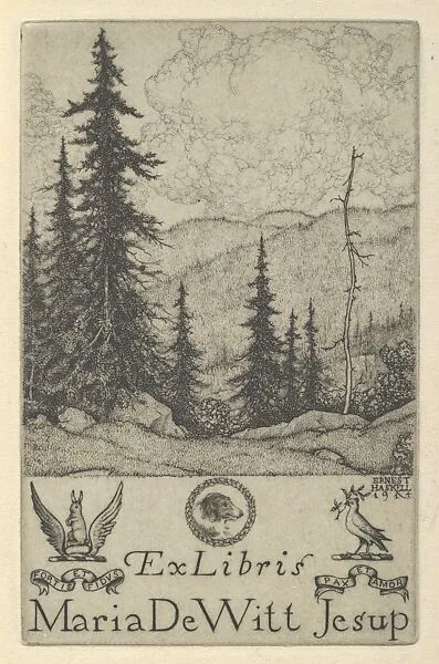 Ex Libris Maria DeWitt Jesup — Ernest Haskell