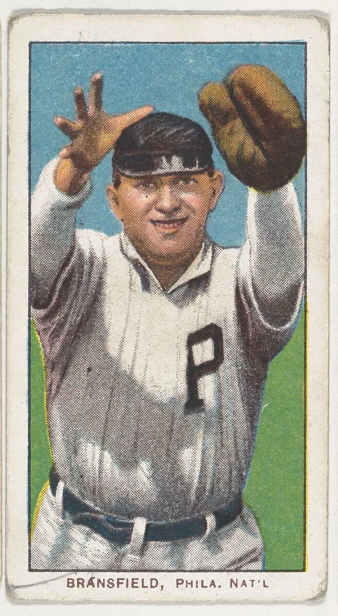 Bransfield, Philadelphia, National League, from the White Border series (T206) for the American Tobacco Company — American Tobacco Company