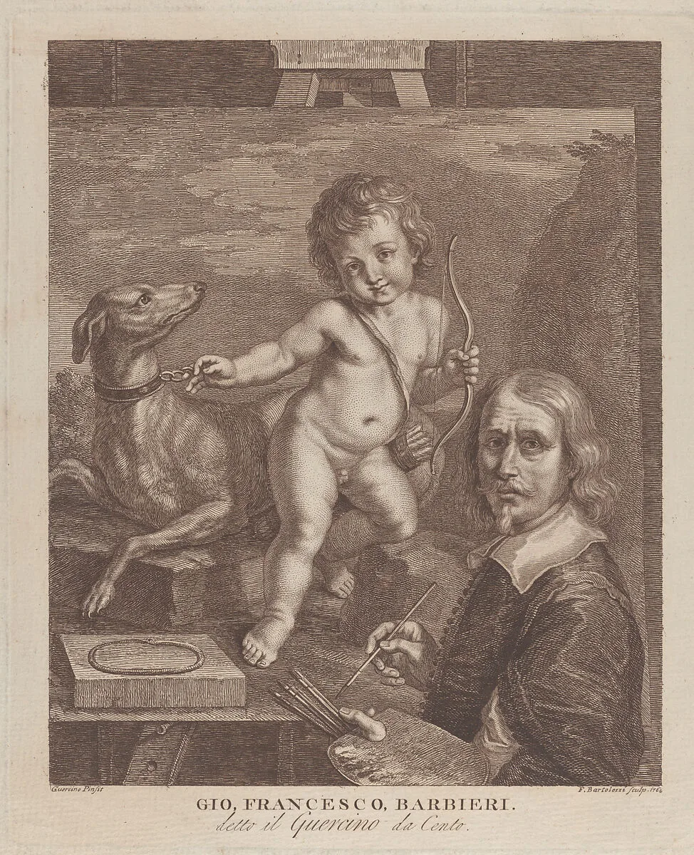 Guercino Self-Portrait — Francesco Bartolozzi|Guercino (Giovanni Francesco Barbieri)|John Boydell