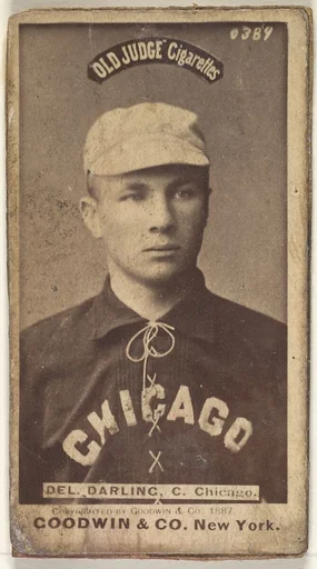 Dell Darling, Catcher, Chicago, from the Old Judge series (N172) for Old Judge Cigarettes