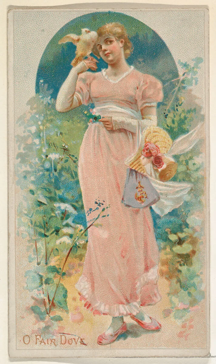 O Fair Dove, from the Illustrated Songs series (N116) issued by W. Duke, Sons & Co. to promote Honest Long Cut Tobacco — American Tobacco Company|George S. Harris & Sons|W. Duke, Sons & Co.