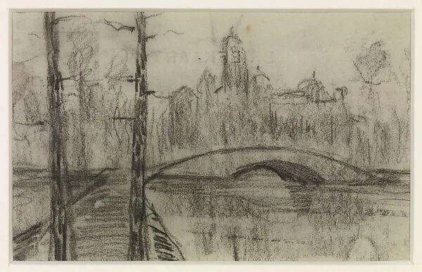 Untitled (River Landscape with Bridge) — Piet Mondrian