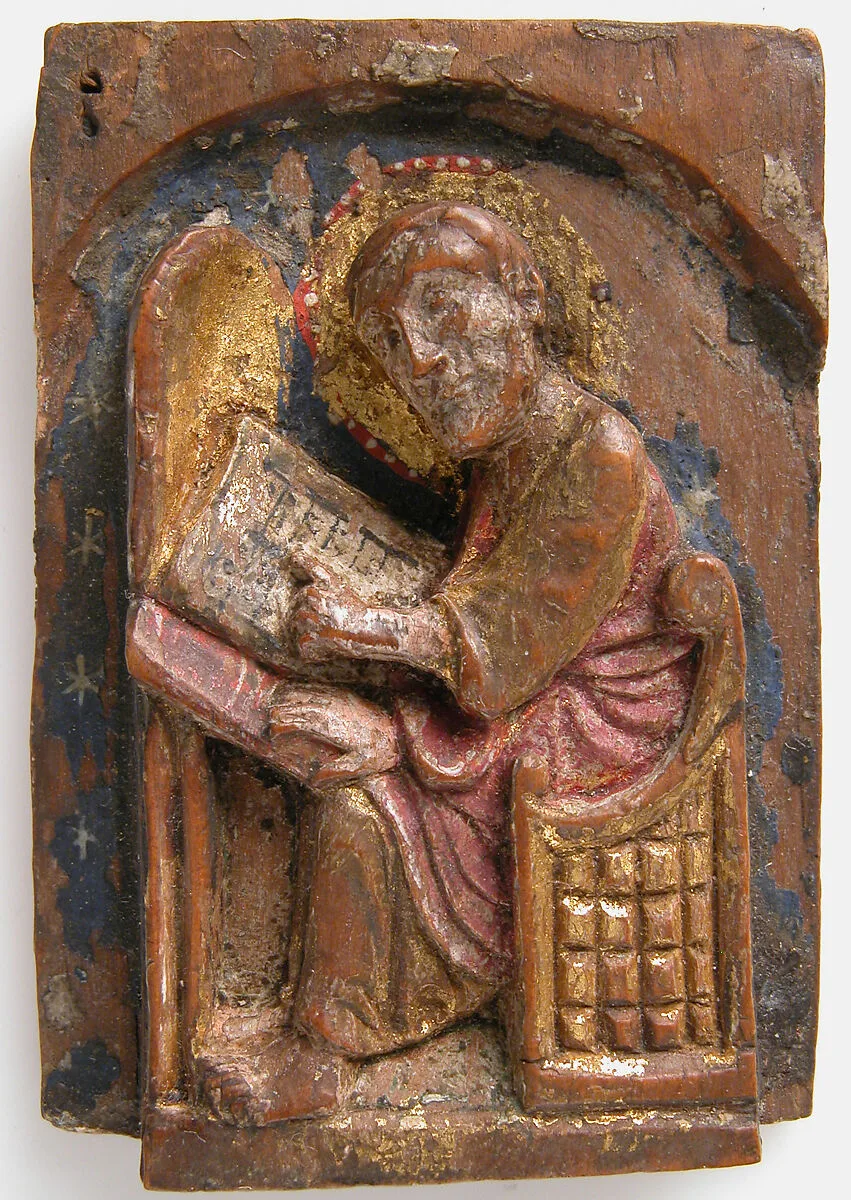 Miniature Relief of a Saint Luke at His Writing Table — Unknown