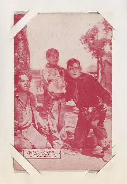 Buck Jones in "Blood Will Tell" from Western Stars or Scenes Exhibit Cards series (W412) — Unknown