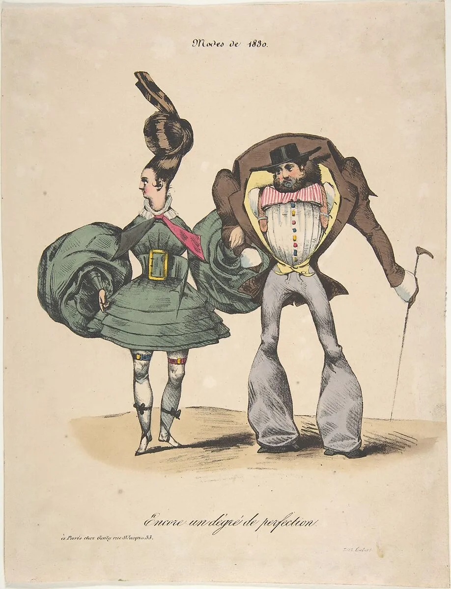 The Fashions of 1830: A Further Degree of Perfection (Encore un dégré de perfection: Modes de 1830) — Anonymous, French, 19th century|Gobert|Jean-Baptiste Genty