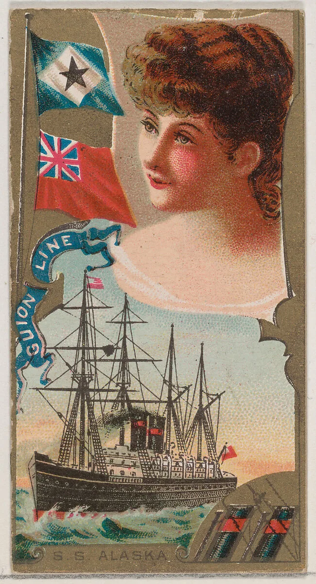 Steamship Alaska, Guion Line, from the Ocean and River Steamers series (N83) for Duke brand cigarettes — W. Duke, Sons & Co.