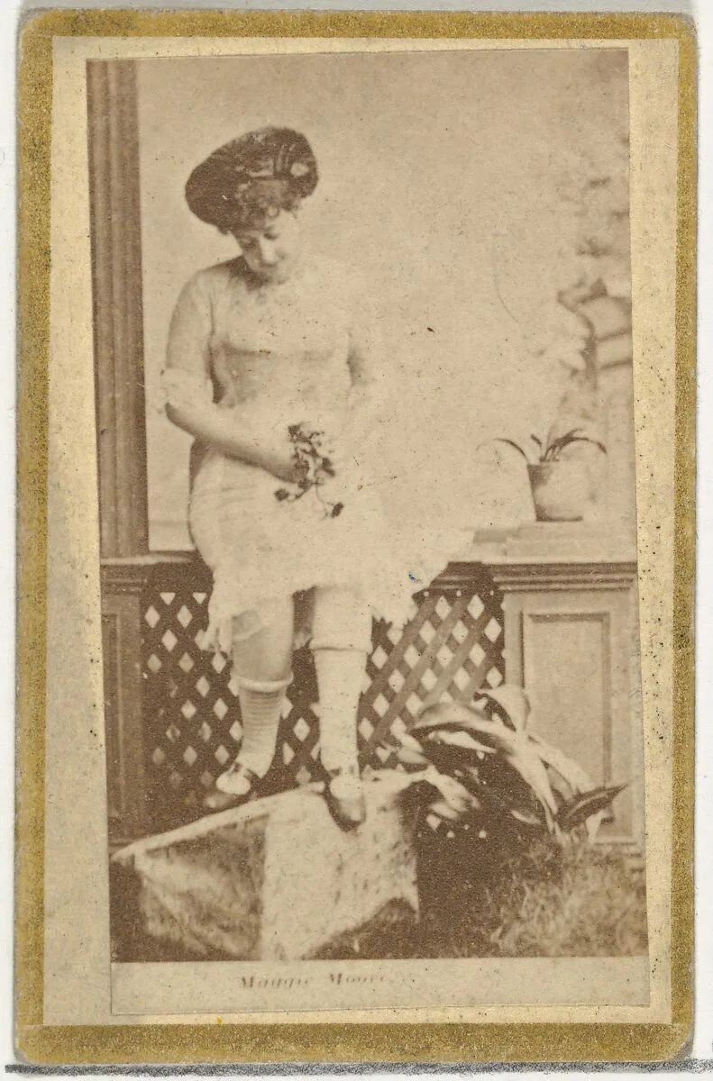 Maggie M., from the Actresses and Celebrities series (N60, Type 2) promoting Little Beauties Cigarettes for Allen & Ginter brand tobacco products — Allen & Ginter