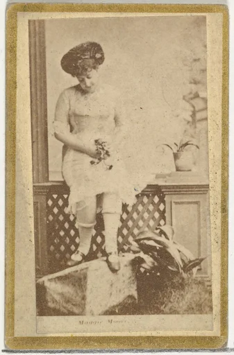 Maggie M., from the Actresses and Celebrities series (N60, Type 2) promoting Little Beauties Cigarettes for Allen & Ginter brand tobacco products