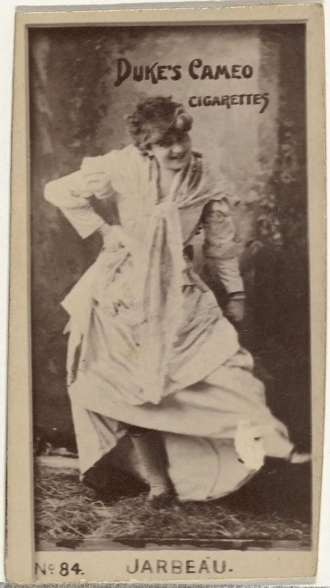 Card Number 84, Vernona Jarbeau, from the Actors and Actresses series (N145-4) issued by Duke Sons & Co. to promote Cameo Cigarettes — W. Duke, Sons & Co.
