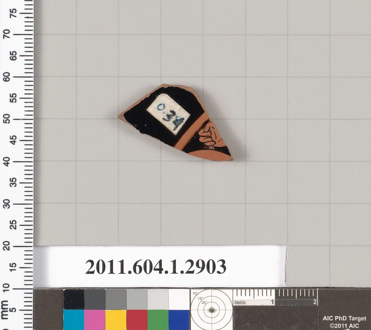 Terracotta fragment of a kylix (drinking cup) — Unknown