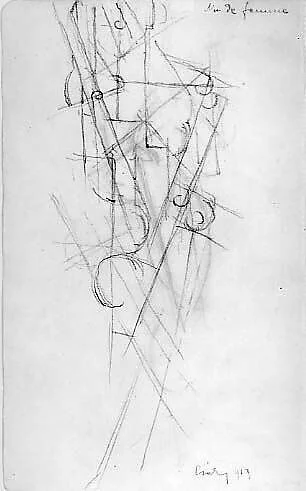 Cubist Nude (recto); Cubist Sketch (verso)