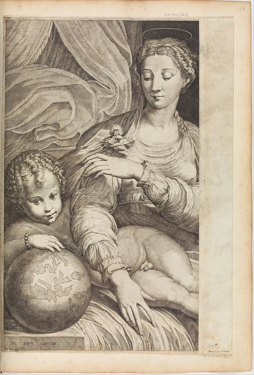 Madonna of the Rose — Anonymous, Italian, 16th to 17th century|Parmigianino (Girolamo Francesco Maria Mazzola)