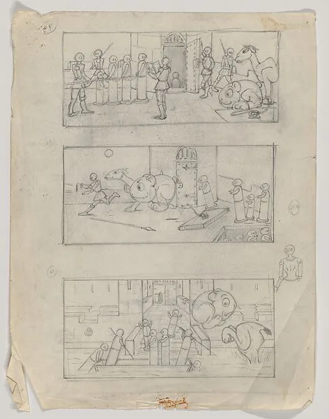 "Wigglemuch" Sketches (recto and verso) — Herbert E. Crowley