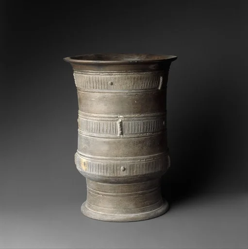 商 刻划紋黑陶尊|Jar (Zun)