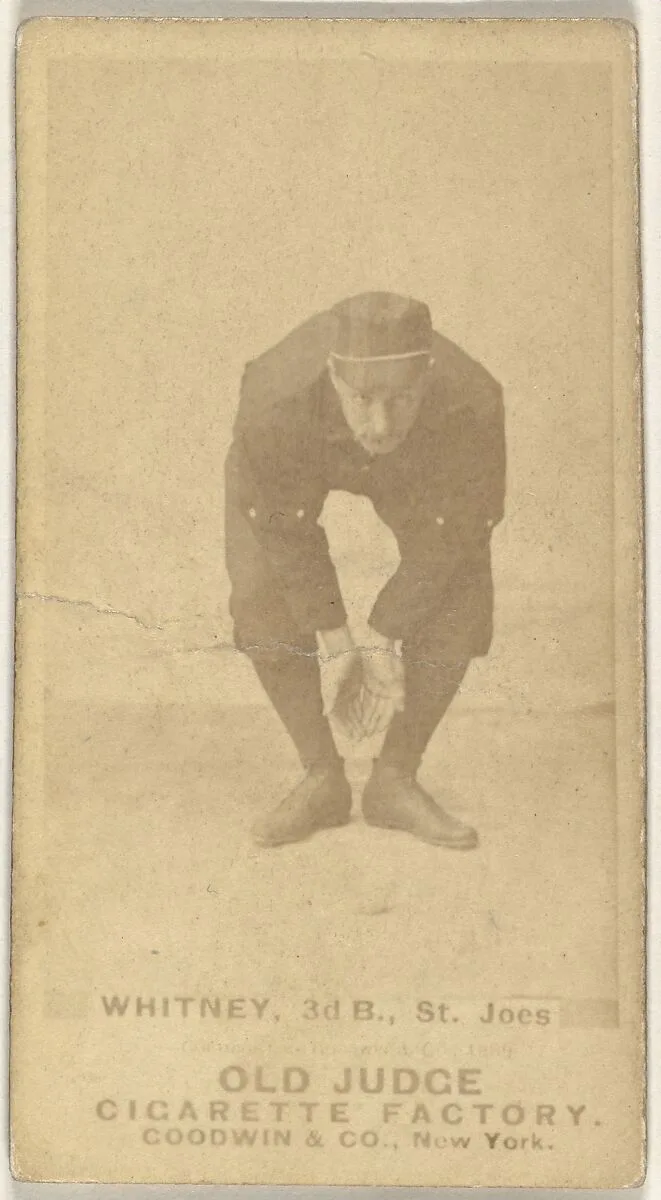 Charles F. Whitney, 3rd Base, St. Joseph Clay Eaters, from the Old Judge series (N172) for Old Judge Cigarettes — Goodwin & Company