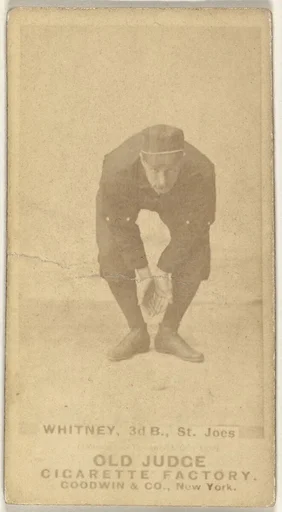 Charles F. Whitney, 3rd Base, St. Joseph Clay Eaters, from the Old Judge series (N172) for Old Judge Cigarettes