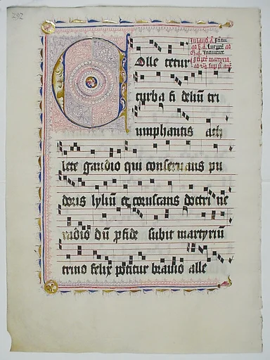 Manuscript Leaf with Initial C, from an Antiphonary