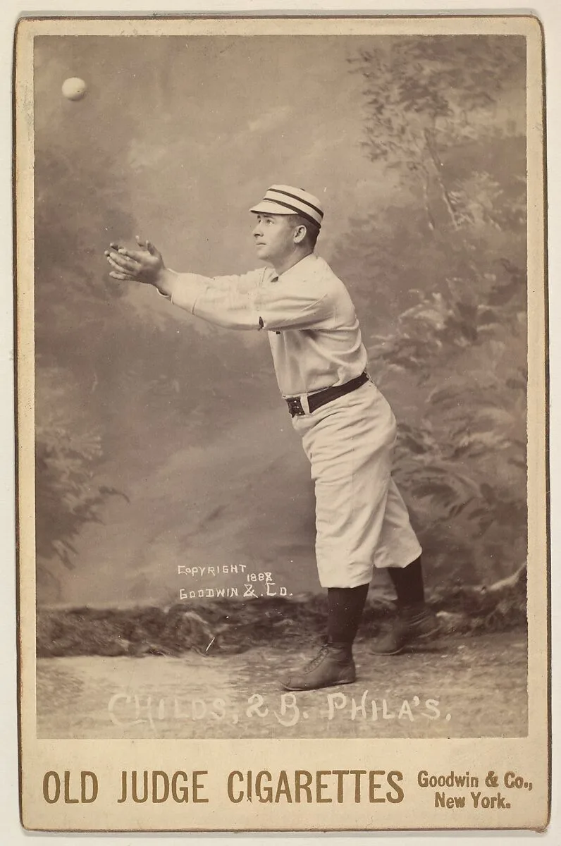 Childs, 2nd Base, Philadelphia, from the series Old Judge Cigarettes — Goodwin & Company