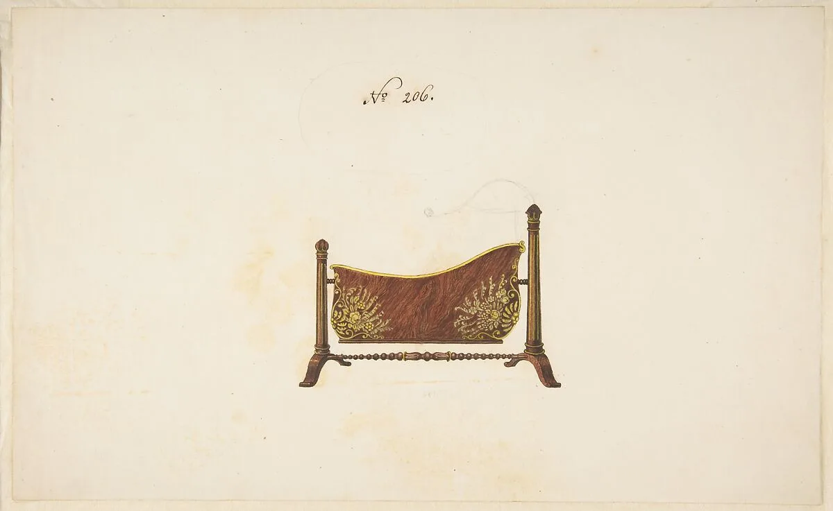 Design for a Firescreen (?) — Anonymous, French, 19th century