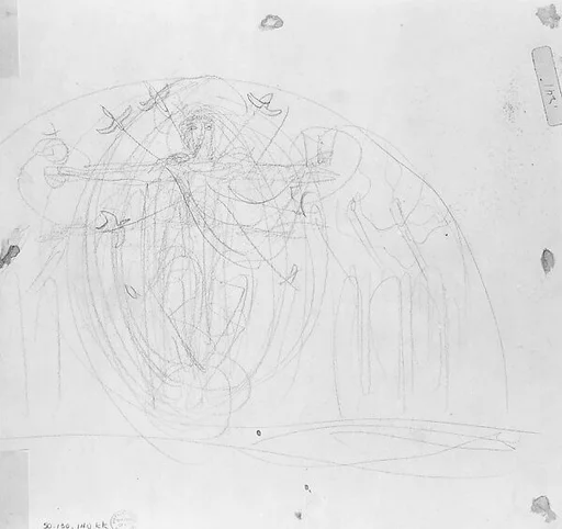 Trinity Lunette, Study for South End of the Special Collections Hall