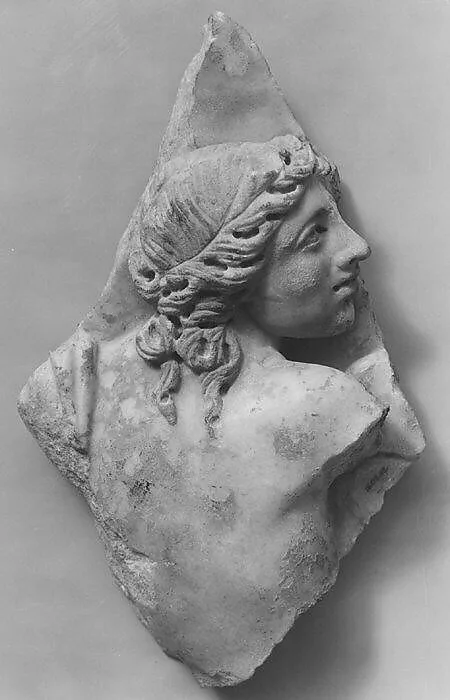 Marble sarcophagus fragment: female figure, perhaps a nereid — Unknown