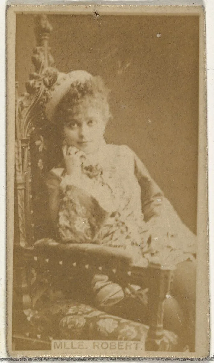 Mlle. Robert, from the Actors and Actresses series (N145-8) issued by Duke Sons & Co. to promote Duke Cigarettes — American Tobacco Company|W. Duke, Sons & Co.