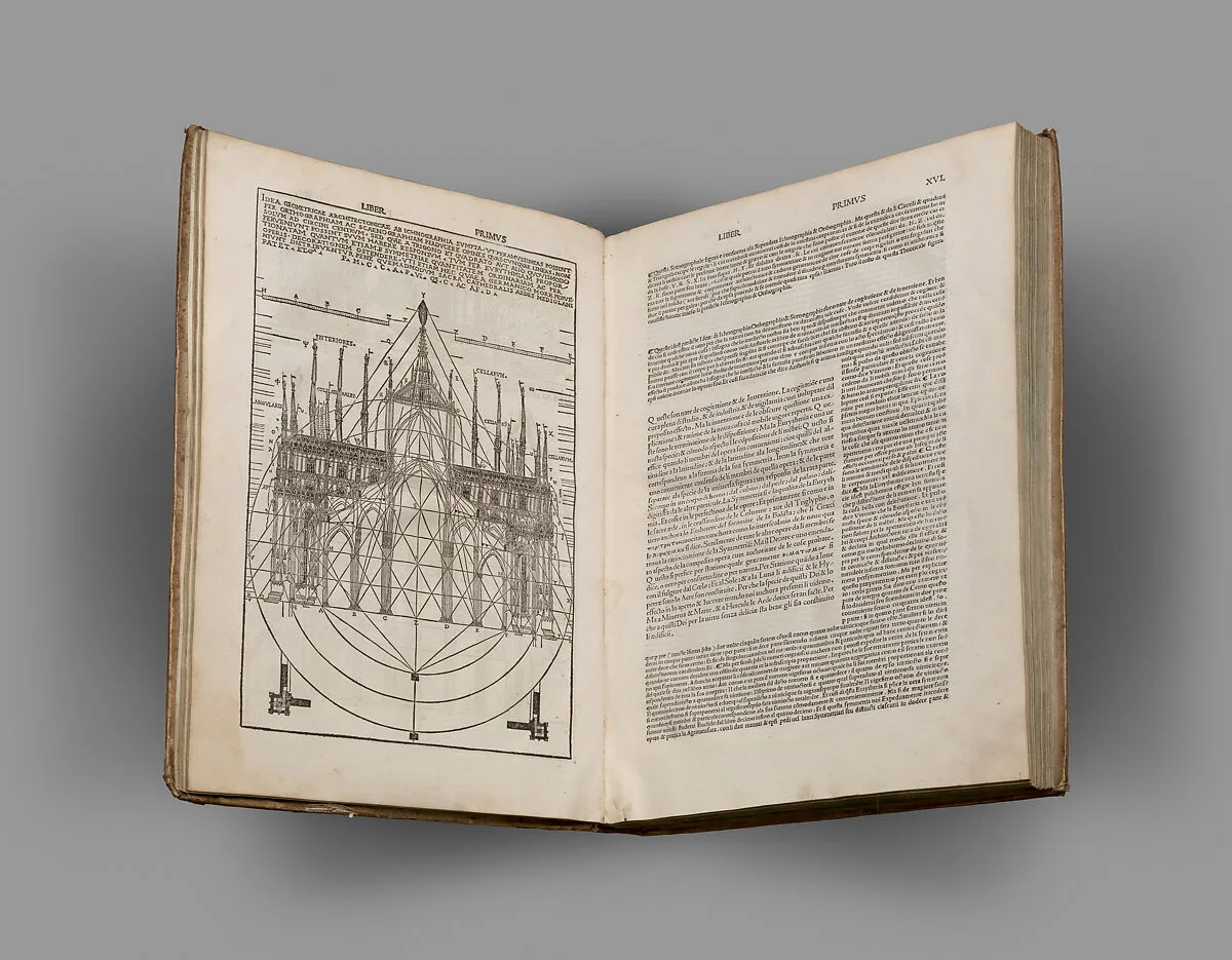 Di Lucio Vitruvio Pollione De architectura Libri Dece traducti de latino in vulgare affigurati: commentati: & con mirando ordine insigniti — Marcus Pollio Vitruvius|Cesare Cesariano|Benedetto Giovio|Bono Mauro|Cesare Cesariano|Agostino Gallo|Luigi Pirovano|Gottardo da Ponte