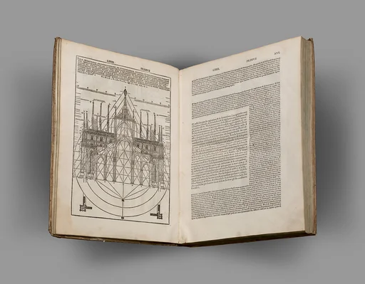 Di Lucio Vitruvio Pollione De architectura Libri Dece traducti de latino in vulgare affigurati: commentati: & con mirando ordine insigniti