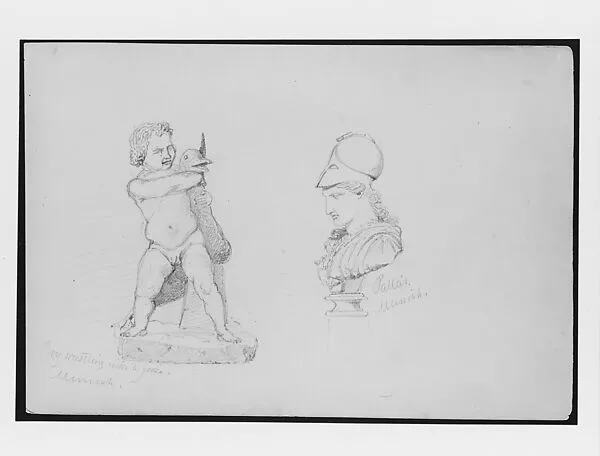 Ancient Greek Sculpture, Glyptothek, Munich (from Switzerland 1869 Sketchbook) — John Singer Sargent